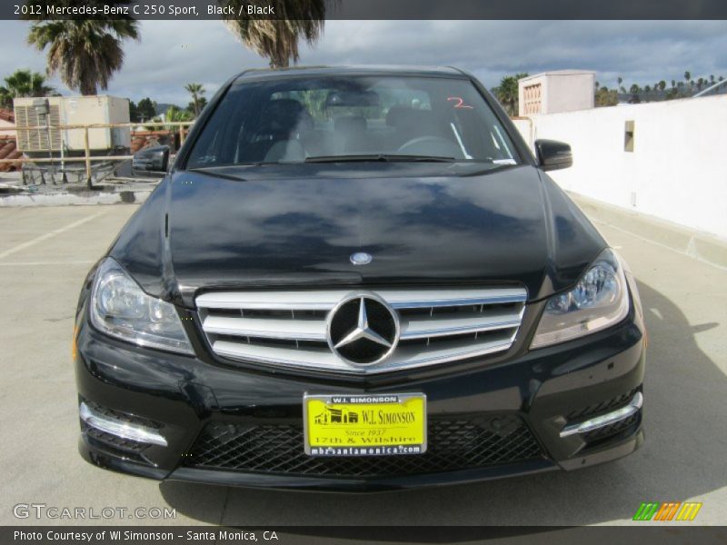 Black / Black 2012 Mercedes-Benz C 250 Sport