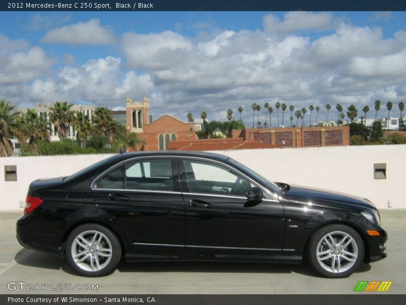 Black / Black 2012 Mercedes-Benz C 250 Sport