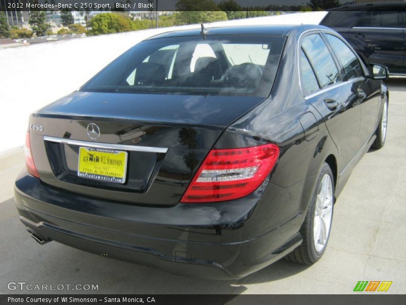 Black / Black 2012 Mercedes-Benz C 250 Sport
