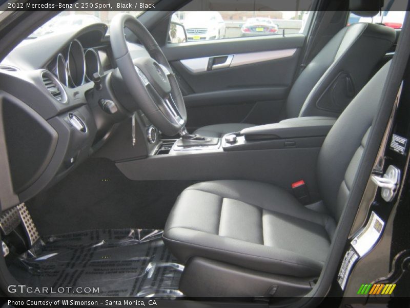 Black / Black 2012 Mercedes-Benz C 250 Sport