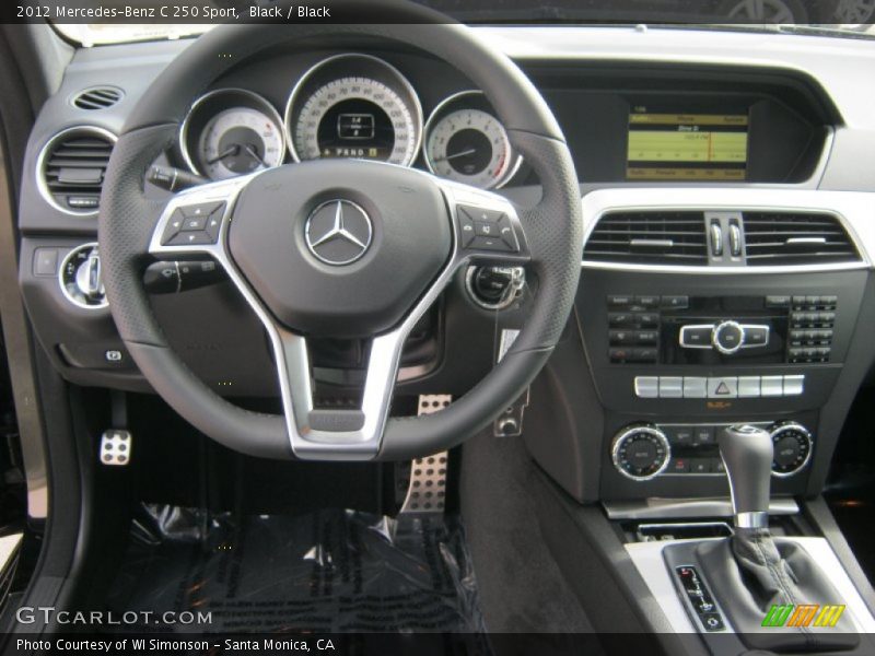 Black / Black 2012 Mercedes-Benz C 250 Sport