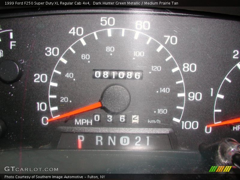 Dark Hunter Green Metallic / Medium Prairie Tan 1999 Ford F250 Super Duty XL Regular Cab 4x4