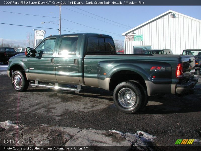 Dark Green Satin Metallic / Medium Flint 2006 Ford F350 Super Duty XLT Crew Cab 4x4 Dually