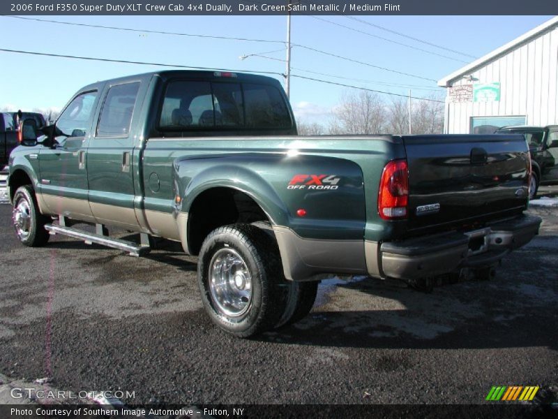 Dark Green Satin Metallic / Medium Flint 2006 Ford F350 Super Duty XLT Crew Cab 4x4 Dually