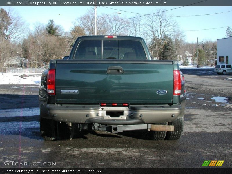 Dark Green Satin Metallic / Medium Flint 2006 Ford F350 Super Duty XLT Crew Cab 4x4 Dually