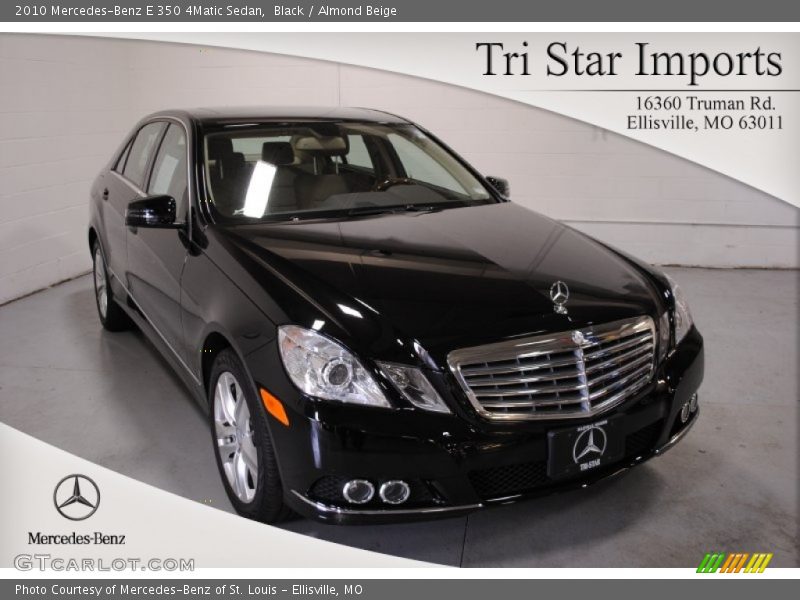 Black / Almond Beige 2010 Mercedes-Benz E 350 4Matic Sedan