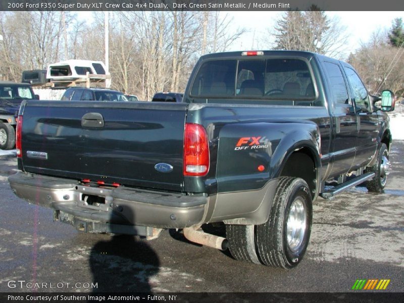 Dark Green Satin Metallic / Medium Flint 2006 Ford F350 Super Duty XLT Crew Cab 4x4 Dually