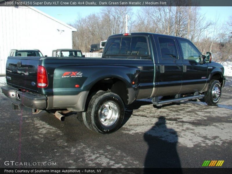 Dark Green Satin Metallic / Medium Flint 2006 Ford F350 Super Duty XLT Crew Cab 4x4 Dually
