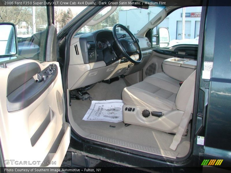 Dark Green Satin Metallic / Medium Flint 2006 Ford F350 Super Duty XLT Crew Cab 4x4 Dually