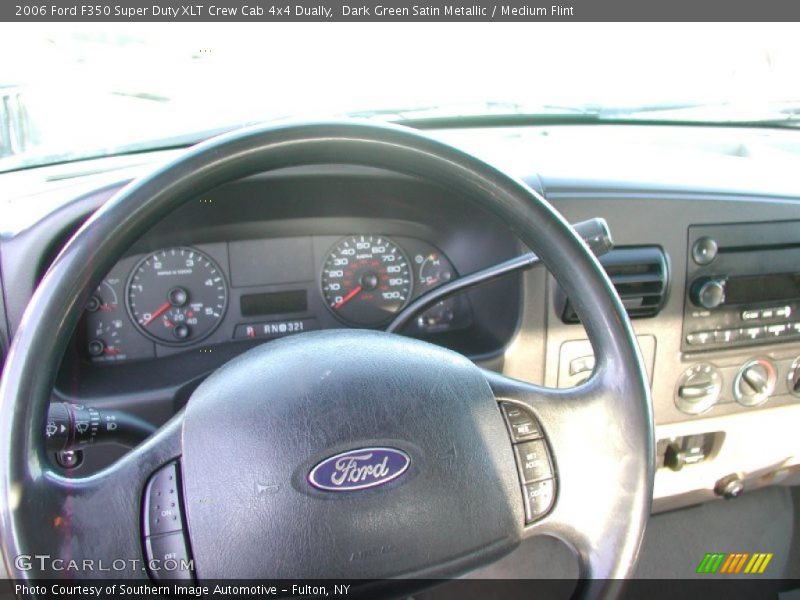 Dark Green Satin Metallic / Medium Flint 2006 Ford F350 Super Duty XLT Crew Cab 4x4 Dually