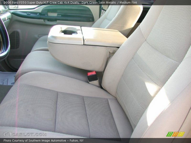 Dark Green Satin Metallic / Medium Flint 2006 Ford F350 Super Duty XLT Crew Cab 4x4 Dually