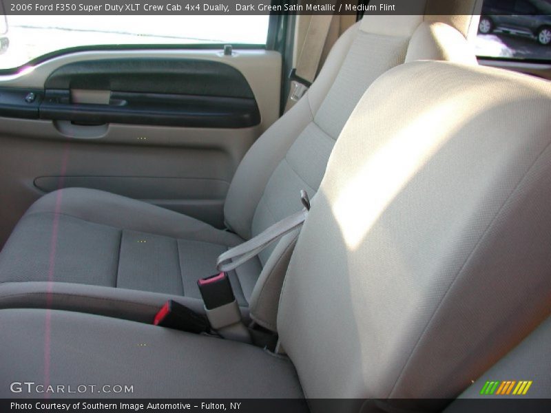 Dark Green Satin Metallic / Medium Flint 2006 Ford F350 Super Duty XLT Crew Cab 4x4 Dually