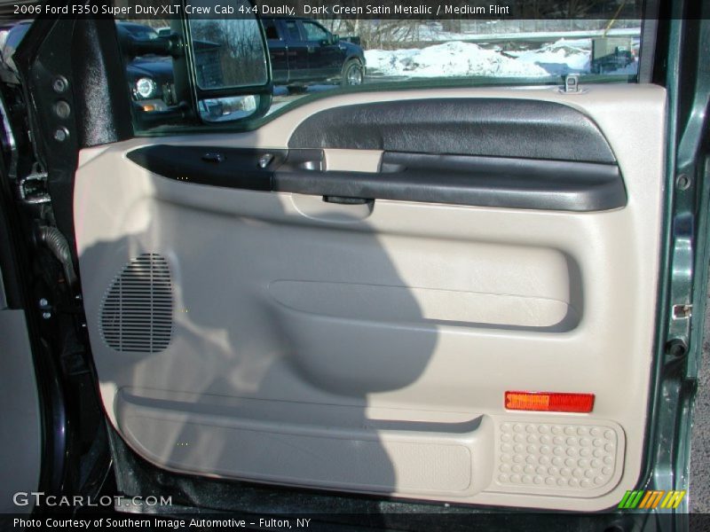 Dark Green Satin Metallic / Medium Flint 2006 Ford F350 Super Duty XLT Crew Cab 4x4 Dually