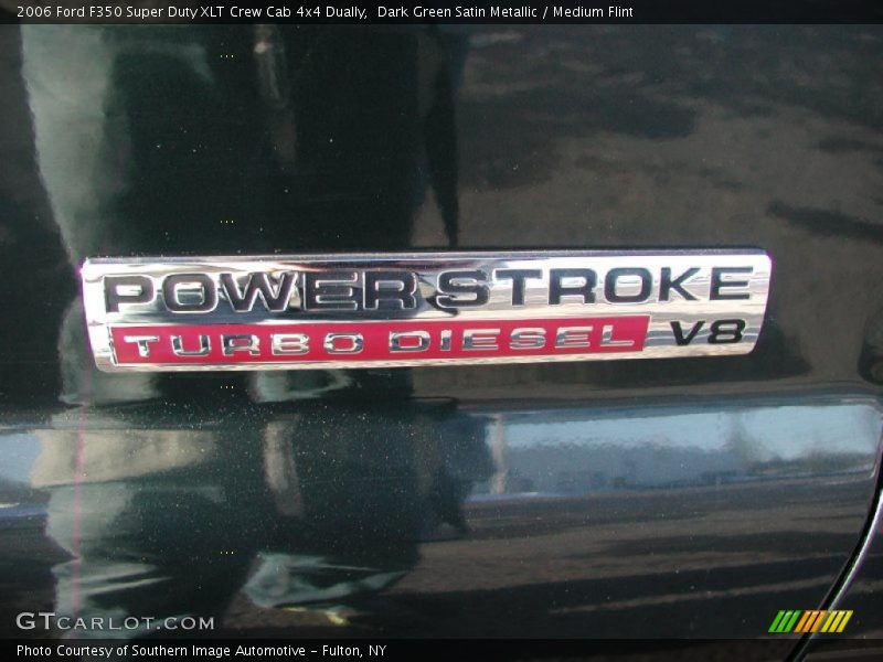 Dark Green Satin Metallic / Medium Flint 2006 Ford F350 Super Duty XLT Crew Cab 4x4 Dually