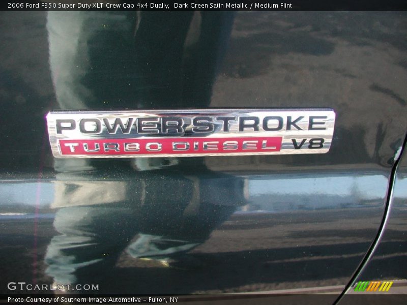 Dark Green Satin Metallic / Medium Flint 2006 Ford F350 Super Duty XLT Crew Cab 4x4 Dually