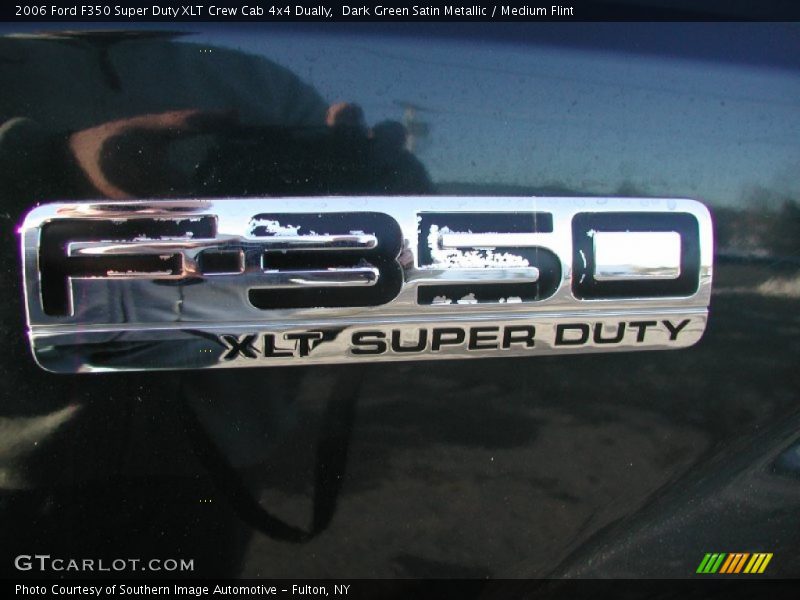 Dark Green Satin Metallic / Medium Flint 2006 Ford F350 Super Duty XLT Crew Cab 4x4 Dually