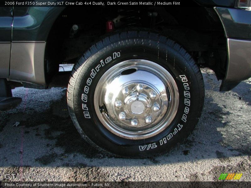 Dark Green Satin Metallic / Medium Flint 2006 Ford F350 Super Duty XLT Crew Cab 4x4 Dually