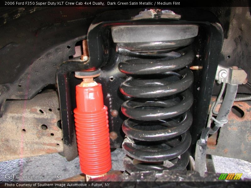 Dark Green Satin Metallic / Medium Flint 2006 Ford F350 Super Duty XLT Crew Cab 4x4 Dually