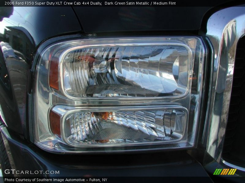 Dark Green Satin Metallic / Medium Flint 2006 Ford F350 Super Duty XLT Crew Cab 4x4 Dually