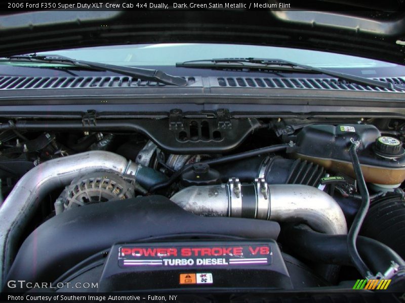 Dark Green Satin Metallic / Medium Flint 2006 Ford F350 Super Duty XLT Crew Cab 4x4 Dually