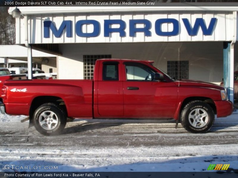 Inferno Red Crystal Pearl / Medium Slate Gray 2006 Dodge Dakota SLT Club Cab 4x4