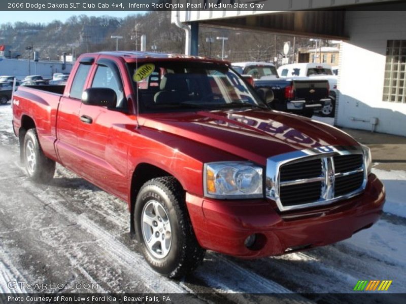 Inferno Red Crystal Pearl / Medium Slate Gray 2006 Dodge Dakota SLT Club Cab 4x4