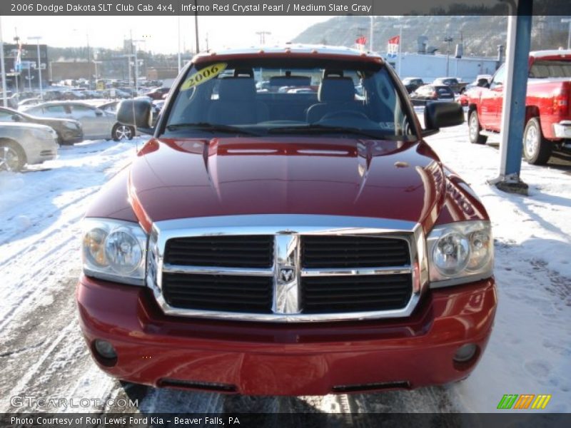 Inferno Red Crystal Pearl / Medium Slate Gray 2006 Dodge Dakota SLT Club Cab 4x4