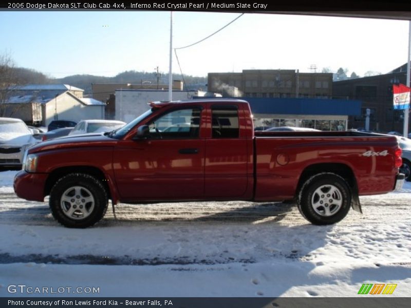 Inferno Red Crystal Pearl / Medium Slate Gray 2006 Dodge Dakota SLT Club Cab 4x4