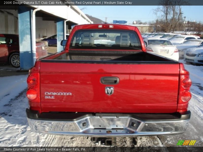 Inferno Red Crystal Pearl / Medium Slate Gray 2006 Dodge Dakota SLT Club Cab 4x4