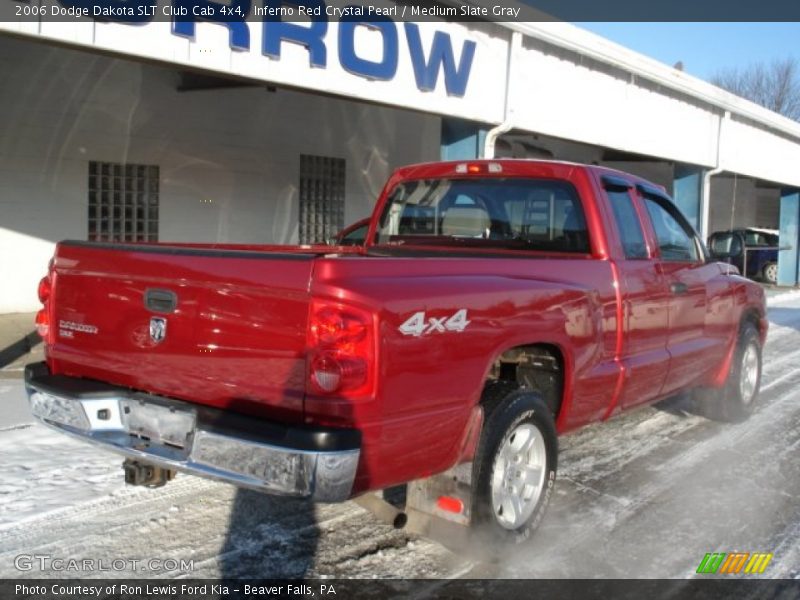 Inferno Red Crystal Pearl / Medium Slate Gray 2006 Dodge Dakota SLT Club Cab 4x4