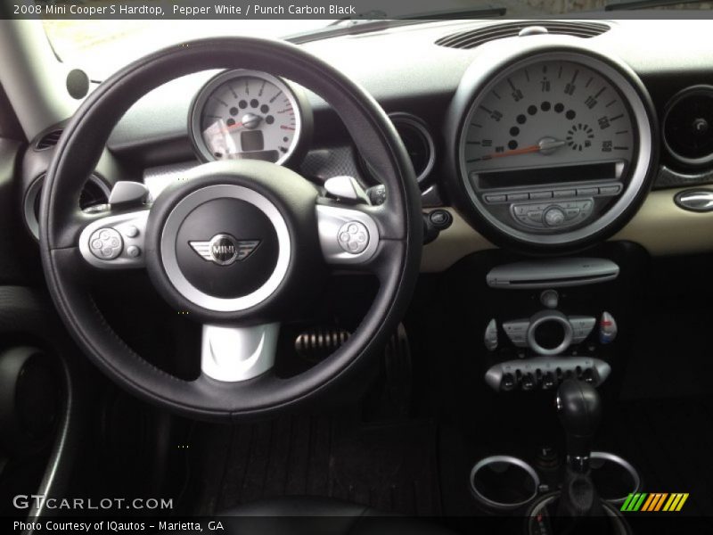 Pepper White / Punch Carbon Black 2008 Mini Cooper S Hardtop