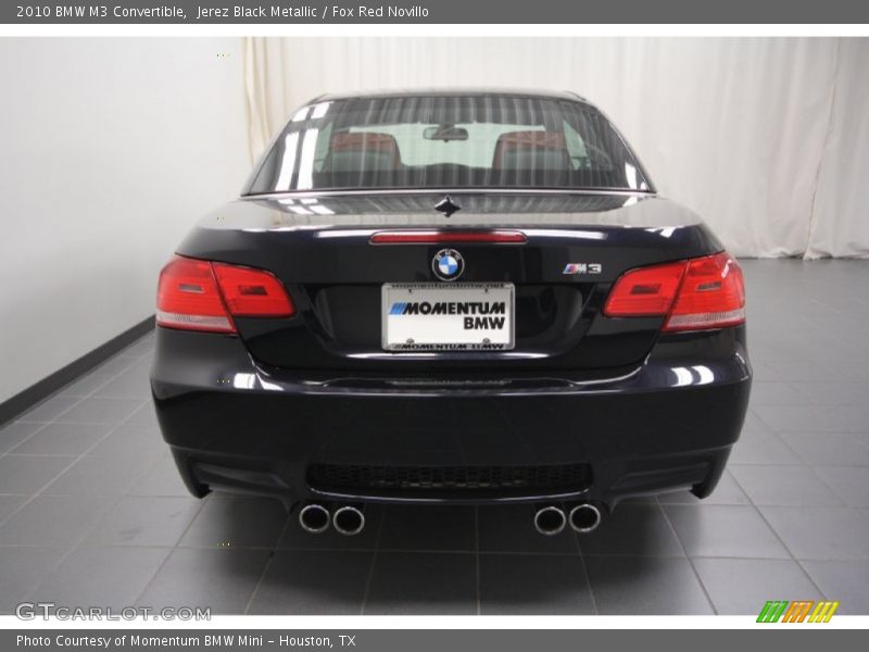 Jerez Black Metallic / Fox Red Novillo 2010 BMW M3 Convertible