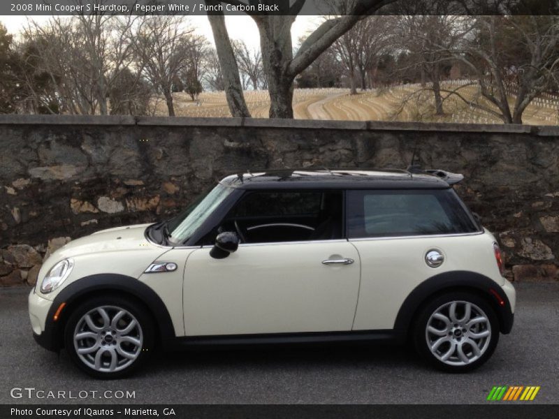 Pepper White / Punch Carbon Black 2008 Mini Cooper S Hardtop