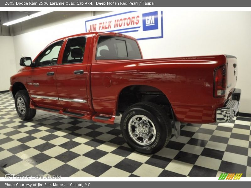Deep Molten Red Pearl / Taupe 2005 Dodge Ram 2500 Laramie Quad Cab 4x4