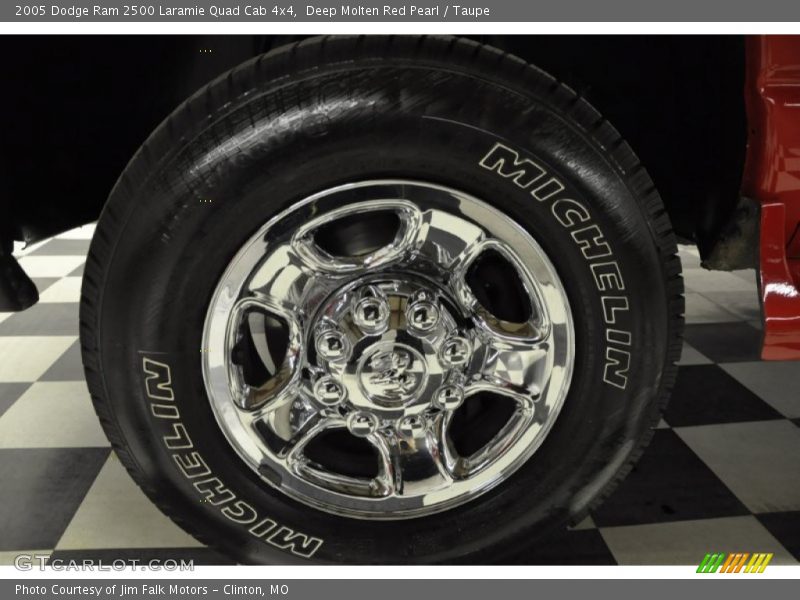 Deep Molten Red Pearl / Taupe 2005 Dodge Ram 2500 Laramie Quad Cab 4x4