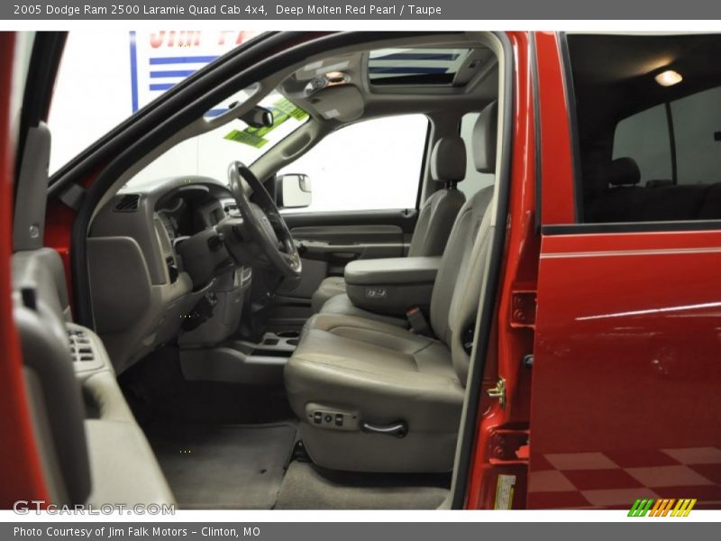 Deep Molten Red Pearl / Taupe 2005 Dodge Ram 2500 Laramie Quad Cab 4x4
