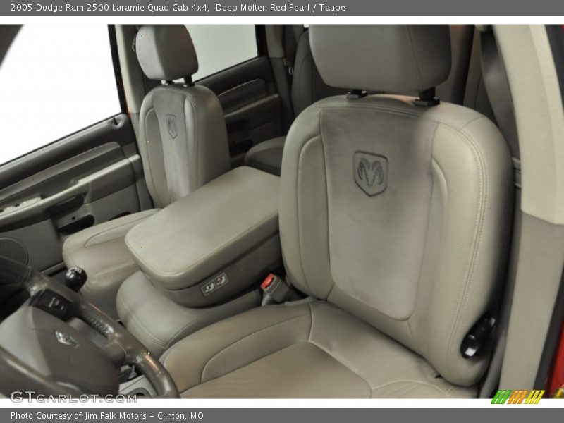 Deep Molten Red Pearl / Taupe 2005 Dodge Ram 2500 Laramie Quad Cab 4x4