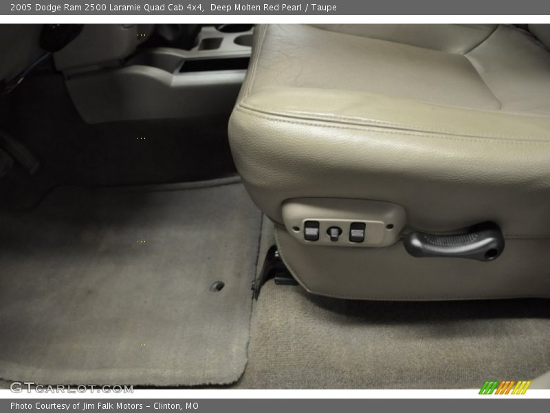 Deep Molten Red Pearl / Taupe 2005 Dodge Ram 2500 Laramie Quad Cab 4x4