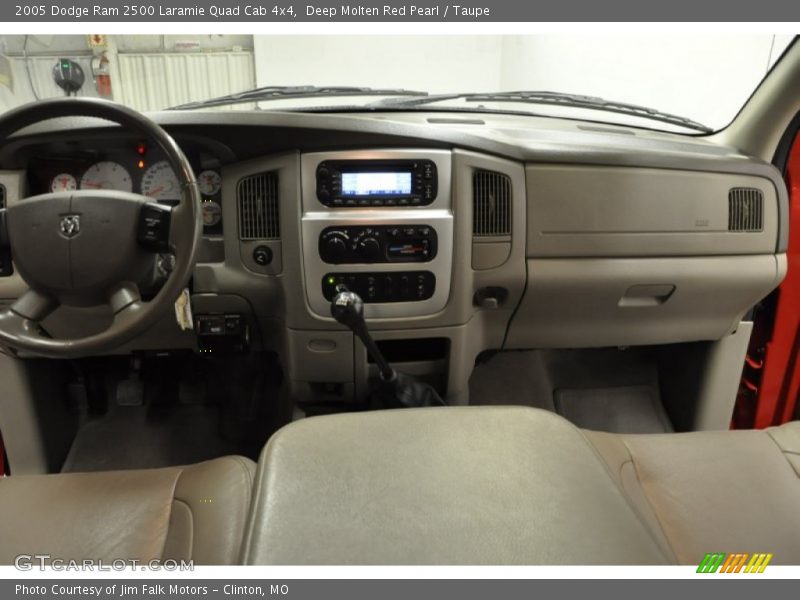 Deep Molten Red Pearl / Taupe 2005 Dodge Ram 2500 Laramie Quad Cab 4x4