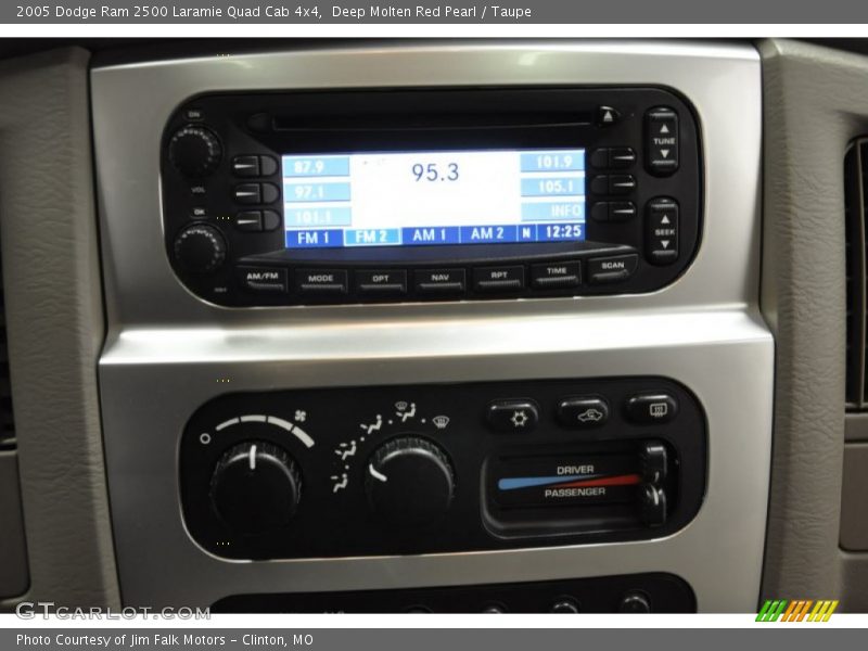 Deep Molten Red Pearl / Taupe 2005 Dodge Ram 2500 Laramie Quad Cab 4x4
