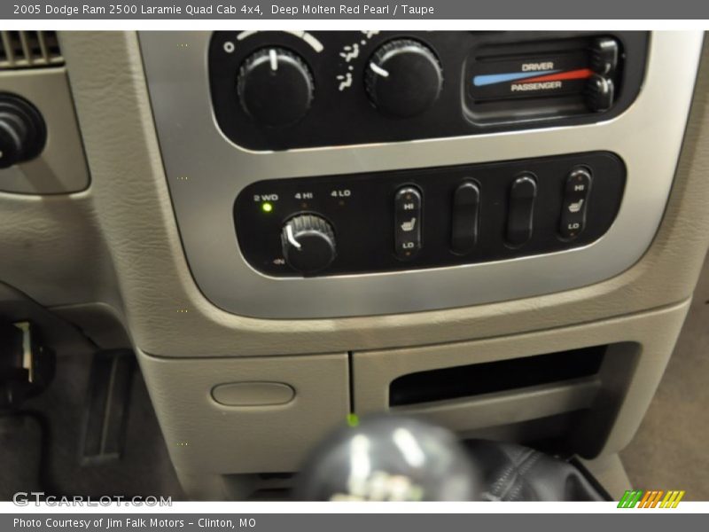 Deep Molten Red Pearl / Taupe 2005 Dodge Ram 2500 Laramie Quad Cab 4x4