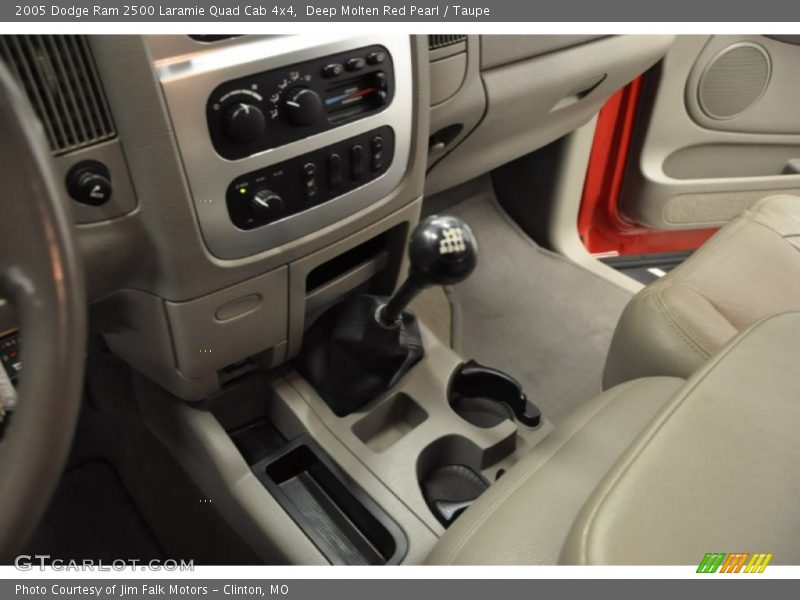 Deep Molten Red Pearl / Taupe 2005 Dodge Ram 2500 Laramie Quad Cab 4x4