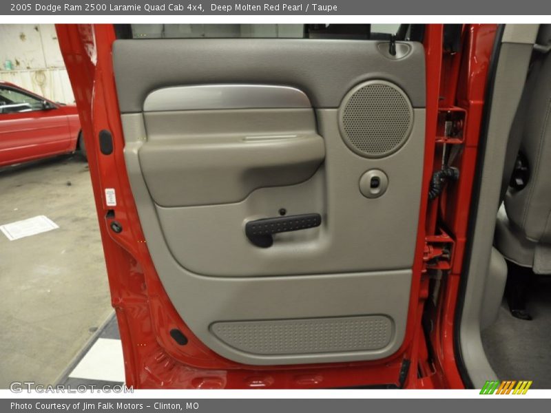 Deep Molten Red Pearl / Taupe 2005 Dodge Ram 2500 Laramie Quad Cab 4x4