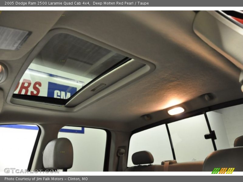 Deep Molten Red Pearl / Taupe 2005 Dodge Ram 2500 Laramie Quad Cab 4x4