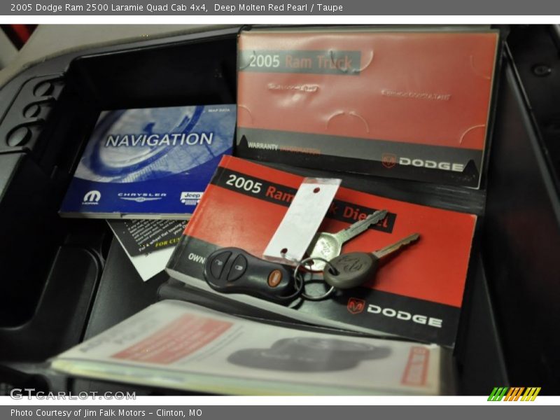 Deep Molten Red Pearl / Taupe 2005 Dodge Ram 2500 Laramie Quad Cab 4x4