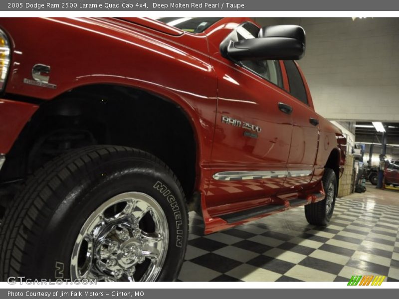Deep Molten Red Pearl / Taupe 2005 Dodge Ram 2500 Laramie Quad Cab 4x4