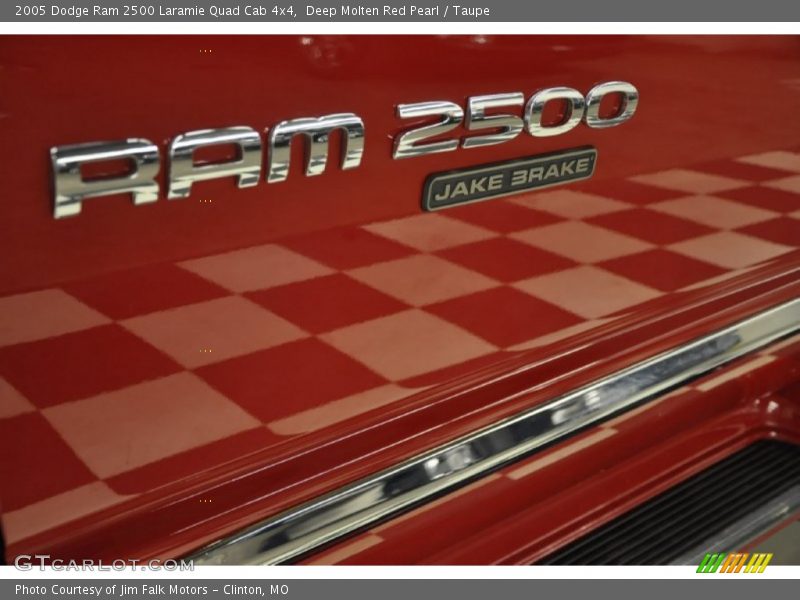 Deep Molten Red Pearl / Taupe 2005 Dodge Ram 2500 Laramie Quad Cab 4x4
