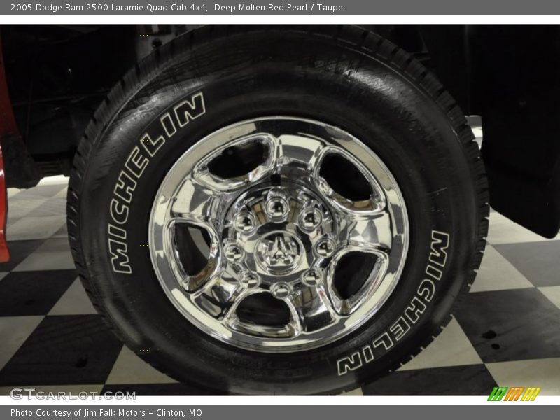 Deep Molten Red Pearl / Taupe 2005 Dodge Ram 2500 Laramie Quad Cab 4x4