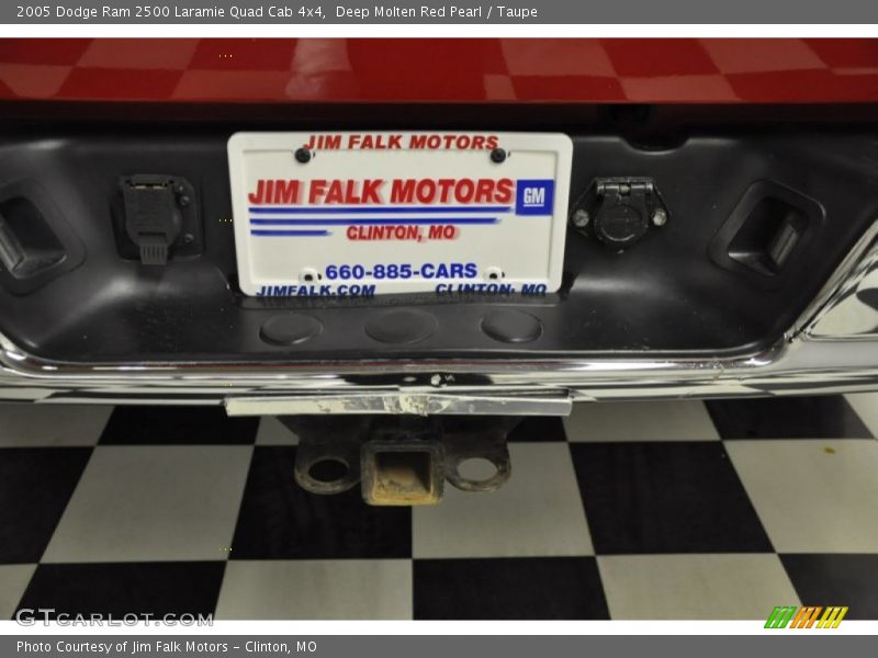 Deep Molten Red Pearl / Taupe 2005 Dodge Ram 2500 Laramie Quad Cab 4x4