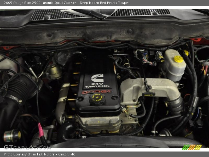 Deep Molten Red Pearl / Taupe 2005 Dodge Ram 2500 Laramie Quad Cab 4x4